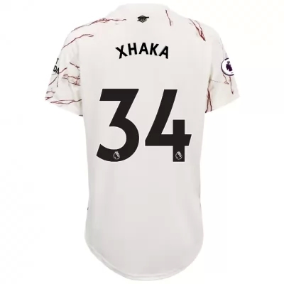 Damen Fußball Granit Xhaka #34 Auswärtstrikot Weiß Trikot 2020/21 Hemd