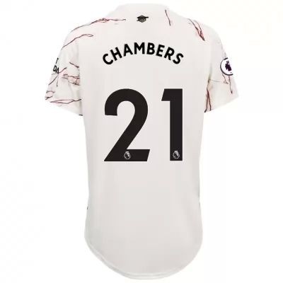 Damen Fußball Calum Chambers #21 Auswärtstrikot Weiß Trikot 2020/21 Hemd