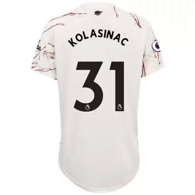 Damen Fußball Sead Kolasinac #31 Auswärtstrikot Weiß Trikot 2020/21 Hemd