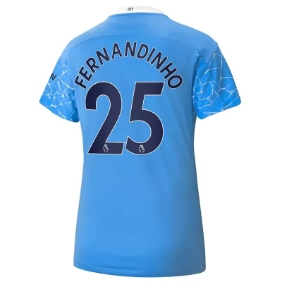 Damen Fußball Fernandinho #25 Heimtrikot Blau Trikot 2020/21 Hemd