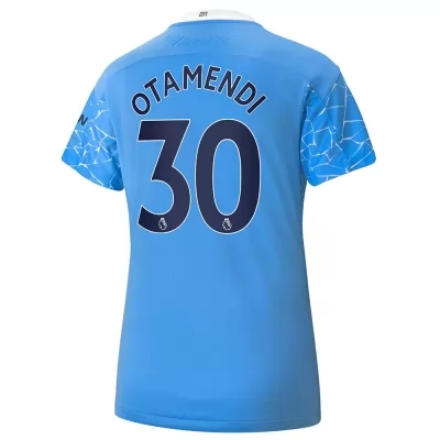 Damen Fußball Nicolas Otamendi #30 Heimtrikot Blau Trikot 2020/21 Hemd