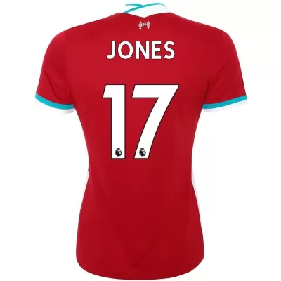 Damen Fußball Curtis Jones #17 Heimtrikot Rot Trikot 2020/21 Hemd