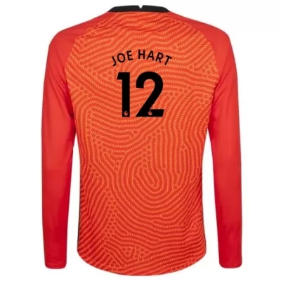 Damen Fußball Joe Hart #12 Heimtrikot Orange Goalkeeper Shirt 2020/21 Hemd