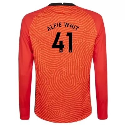 Damen Fußball Alfie Whiteman #41 Heimtrikot Orange Goalkeeper Shirt 2020/21 Hemd