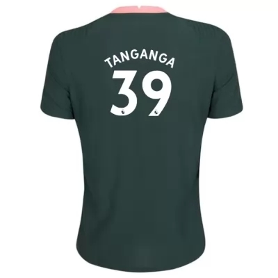 Damen Fußball Japhet Tanganga #39 Auswärtstrikot Dunkelgrün Trikot 2020/21 Hemd