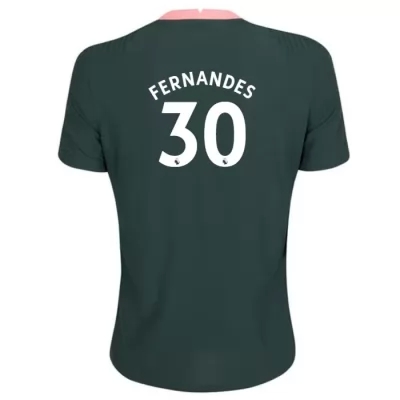Damen Fußball Gedson Fernandes #30 Auswärtstrikot Dunkelgrün Trikot 2020/21 Hemd
