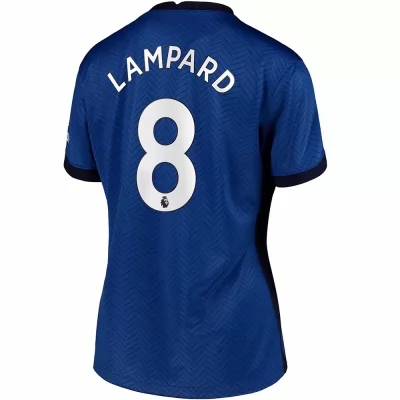 Damen Fußball Frank Lampard #8 Heimtrikot Blau Trikot 2020/21 Hemd