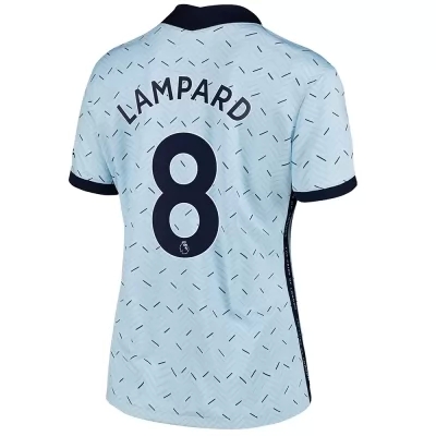 Damen Fußball Frank Lampard #8 Auswärtstrikot Hellblau Trikot 2020/21 Hemd