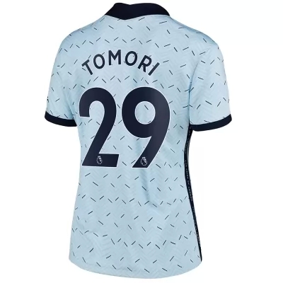 Damen Fußball Fikayo Tomori #29 Auswärtstrikot Hellblau Trikot 2020/21 Hemd