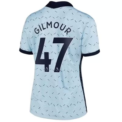 Damen Fußball Billy Gilmour #47 Auswärtstrikot Hellblau Trikot 2020/21 Hemd