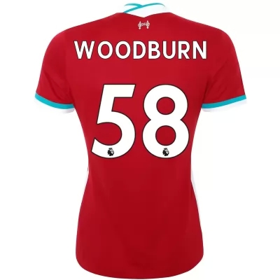 Damen Fußball Ben Woodburn #58 Heimtrikot Rot Trikot 2020/21 Hemd
