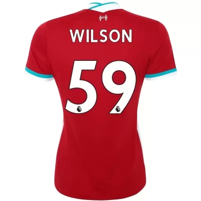 Damen Fußball Harry Wilson #59 Heimtrikot Rot Trikot 2020/21 Hemd
