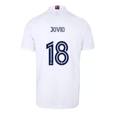 Damen Fußball Luka Jovic #18 Heimtrikot Weiß Trikot 2020/21 Hemd