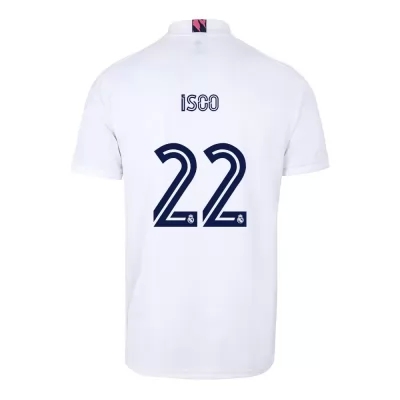 Damen Fußball Isco #22 Heimtrikot Weiß Trikot 2020/21 Hemd