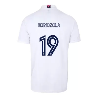 Damen Fußball Alvaro Odriozola #19 Heimtrikot Weiß Trikot 2020/21 Hemd