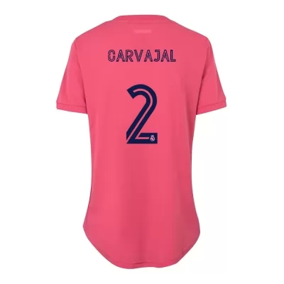 Damen Fußball Daniel Carvajal #2 Auswärtstrikot Rosa Trikot 2020/21 Hemd