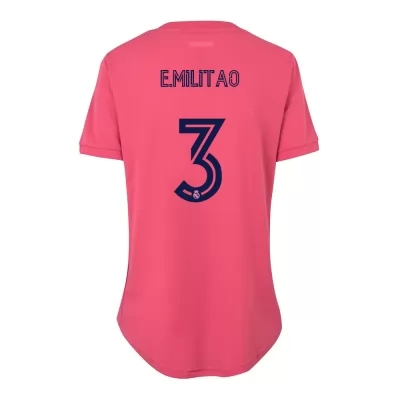 Damen Fußball Eder Militao #3 Auswärtstrikot Rosa Trikot 2020/21 Hemd