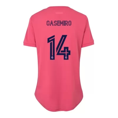 Damen Fußball Casemiro #14 Auswärtstrikot Rosa Trikot 2020/21 Hemd