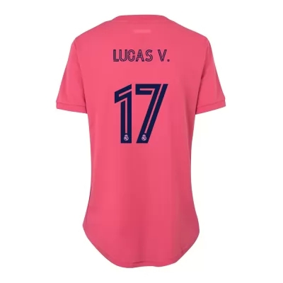 Damen Fußball Lucas Vazquez #17 Auswärtstrikot Rosa Trikot 2020/21 Hemd