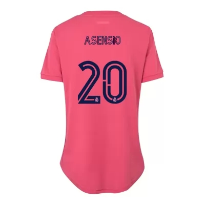 Damen Fußball Marco Asensio #20 Auswärtstrikot Rosa Trikot 2020/21 Hemd