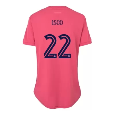 Damen Fußball Isco #22 Auswärtstrikot Rosa Trikot 2020/21 Hemd