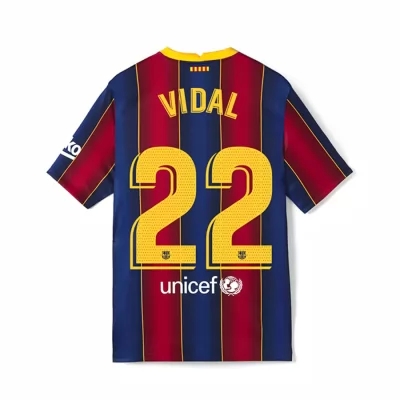 Damen Fußball Arturo Vidal #22 Heimtrikot Rot Blau Trikot 2020/21 Hemd