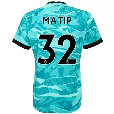 Damen Fußball Joel Matip #32 Auswärtstrikot Blau Trikot 2020/21 Hemd