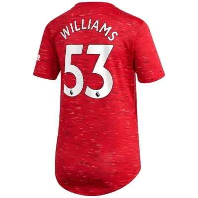Damen Fußball Brandon Williams #53 Heimtrikot Rot Trikot 2020/21 Hemd
