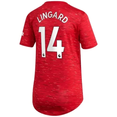 Damen Fußball Jesse Lingard #14 Heimtrikot Rot Trikot 2020/21 Hemd