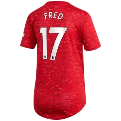 Damen Fußball Fred #17 Heimtrikot Rot Trikot 2020/21 Hemd